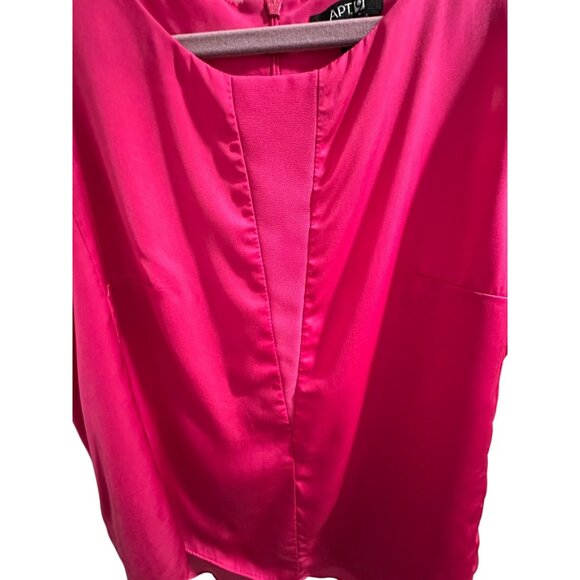 🍒 2/$20 🍒 Womens Sleeveless Blouse M Fuchsia Polyester Blend - Picture 3 of 8